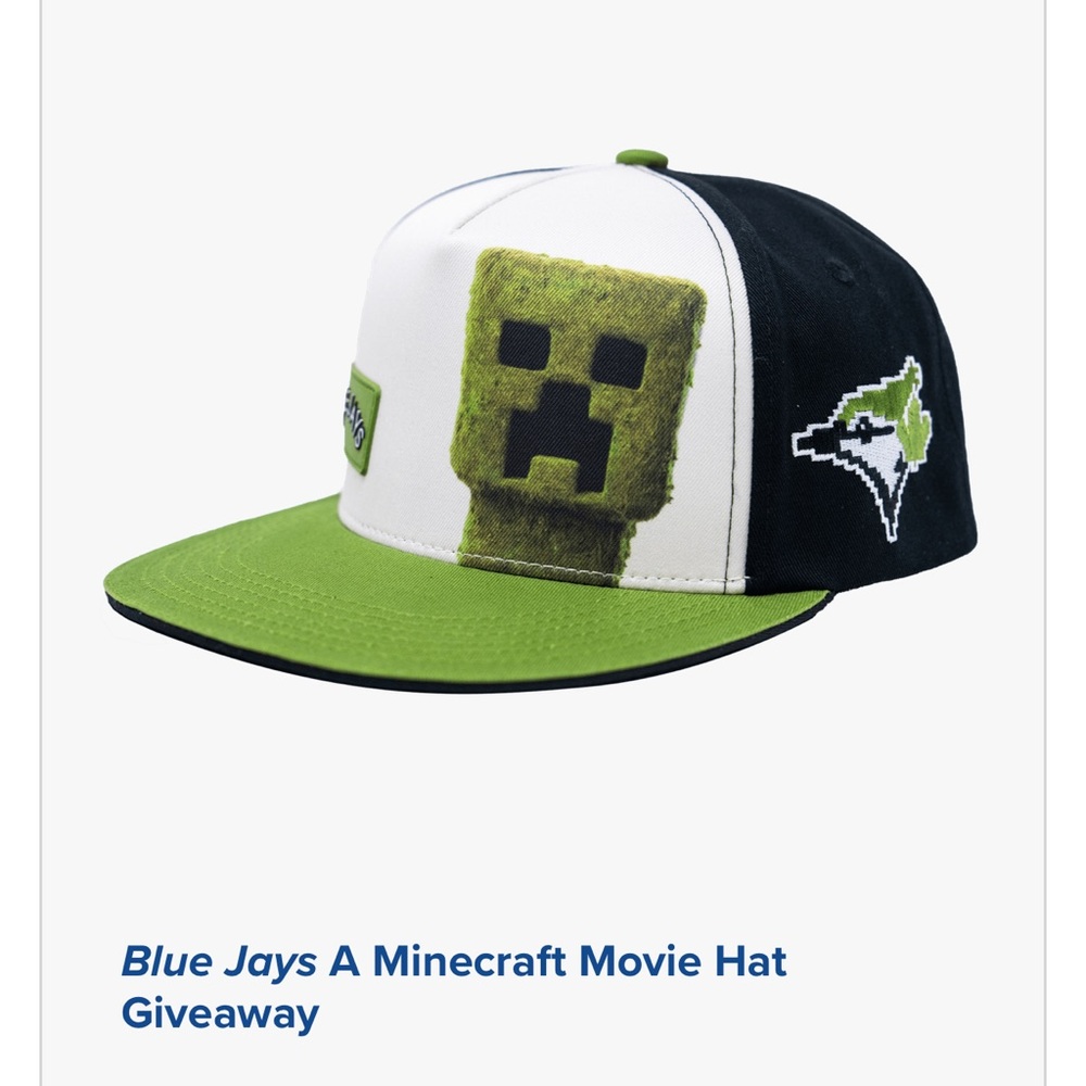 2025 Toronto Blue Jays x Minecraft creeper hat collectors edition 2025